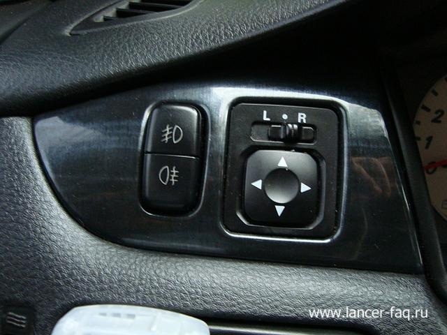 Замена ламп кнопок ПТФ, регулировки подсветки и корректора Mitsubishi Lancer 9 (9)